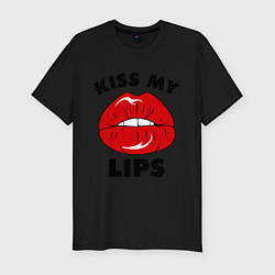Мужская slim-футболка Kiss my Lips