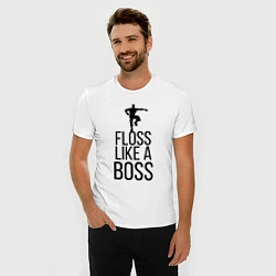 Футболка slim-fit Floss like a boss, цвет: белый — фото 2