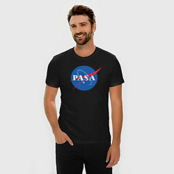Футболка slim-fit NASA: Pasa, цвет: черный — фото 2