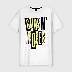 Футболка slim-fit Guns n Roses: cream, цвет: белый