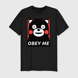 Футболка slim-fit Kumamon: Obey Me, цвет: черный