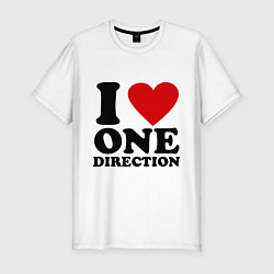 Футболка slim-fit I love one direction, цвет: белый