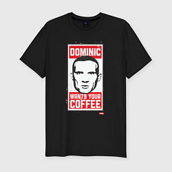 Мужская slim-футболка Dominic wants your coffee