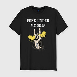 Мужская slim-футболка Punk uder my skin