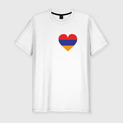 Футболка slim-fit Love Armenia, цвет: белый