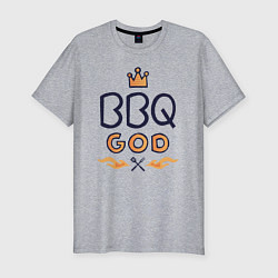 Футболка slim-fit BBQ God, цвет: меланж