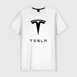 Футболка slim-fit TESLA Mobile, цвет: белый