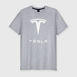 Футболка slim-fit TESLA Mobile, цвет: меланж