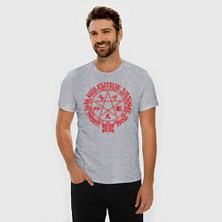 Футболка slim-fit Alucard Pentagram, цвет: меланж — фото 2