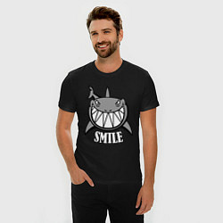 Футболка slim-fit Shark Smile, цвет: черный — фото 2