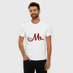 Футболка slim-fit Mr. Just married, цвет: белый — фото 2