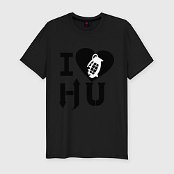 Футболка slim-fit I love HU, цвет: черный