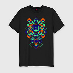 Мужская slim-футболка Tropic geometry