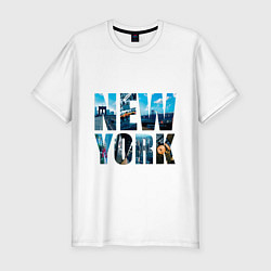 Футболка slim-fit Black New York, цвет: белый