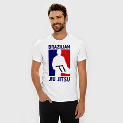 Футболка slim-fit Brazilian Jiu jitsu, цвет: белый — фото 2