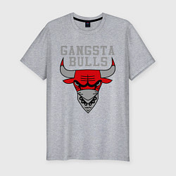 Футболка slim-fit Gangsta Bulls, цвет: меланж
