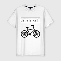 Футболка slim-fit Lets bike it, цвет: белый