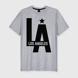 Футболка slim-fit Los Angeles Star, цвет: меланж