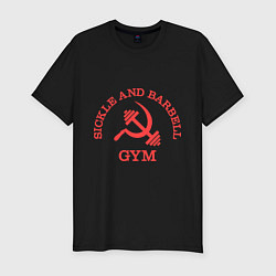 Мужская slim-футболка Sickle & Barbell: Gym