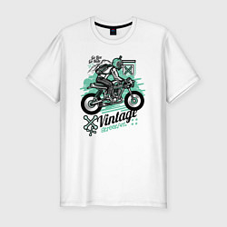 Мужская slim-футболка Vintage Moto