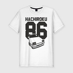 Футболка slim-fit Toyota AE86 Hachiroku, цвет: белый