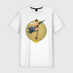 Мужская slim-футболка ВВС: 23 февраля