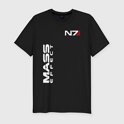 Футболка slim-fit MASS EFFECT N7, цвет: черный