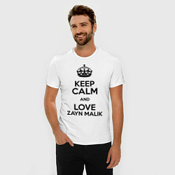 Футболка slim-fit Keep Calm & Love Zayn Malik, цвет: белый — фото 2
