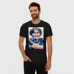 Футболка slim-fit Keep Calm & Love Harry Styles, цвет: черный — фото 2