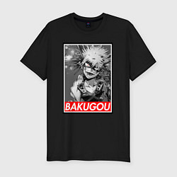 Футболка slim-fit BAKUGOU monochrome, цвет: черный