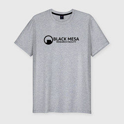 Футболка slim-fit Black Mesa: Research Facility, цвет: меланж