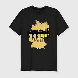 Футболка slim-fit Берлин - Германия, цвет: черный