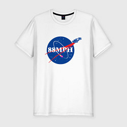 Мужская slim-футболка NASA Delorean 88 mph