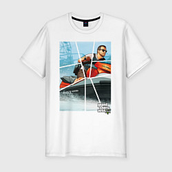 Мужская slim-футболка GTA V: Sea ​​races