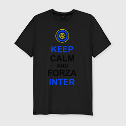 Футболка slim-fit Keep Calm & Forza Inter, цвет: черный