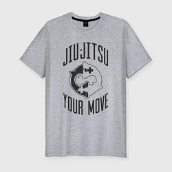 Мужская slim-футболка Jiu Jitsu