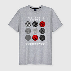 Футболка slim-fit TOP: Blurryface, цвет: меланж