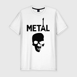 Мужская slim-футболка Metal Skull