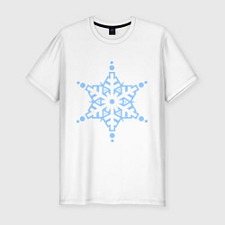 Мужская slim-футболка Кристальная снежинка