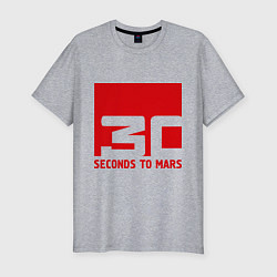 Футболка slim-fit 30 seconds to mars, цвет: меланж