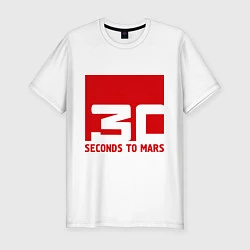 Футболка slim-fit 30 seconds to mars, цвет: белый