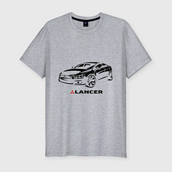 Футболка slim-fit Mitsubishi lancer, цвет: меланж