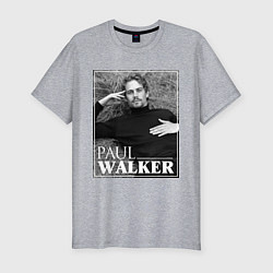 Мужская slim-футболка Paul Walker