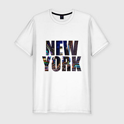 Футболка slim-fit New York Streets, цвет: белый