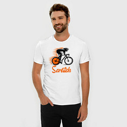 Футболка slim-fit Cycling scratch race, цвет: белый — фото 2