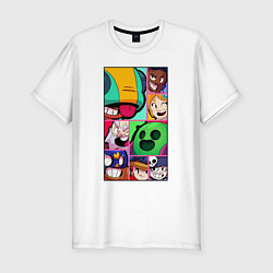 Футболка slim-fit Brawl Stars, цвет: белый