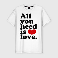Мужская slim-футболка Is love