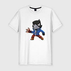 Футболка slim-fit BRAWL STARS CROW, цвет: белый