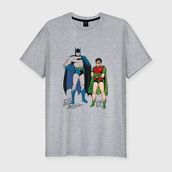 Футболка slim-fit Batman and Robin, цвет: меланж