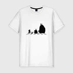 Футболка slim-fit Totoro Beatles, цвет: белый